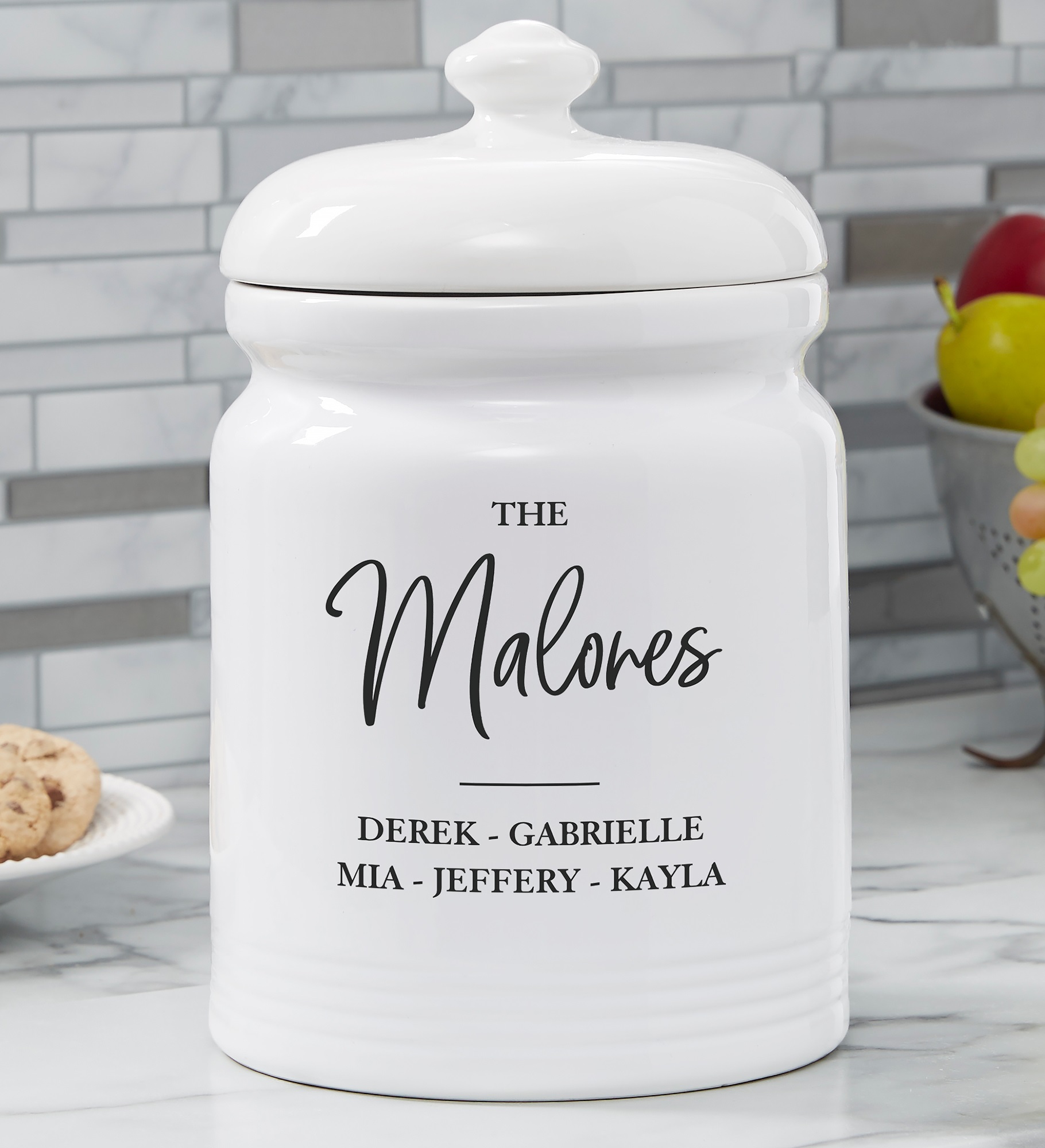 Classic Elegance Family Personalized Cookie Jar